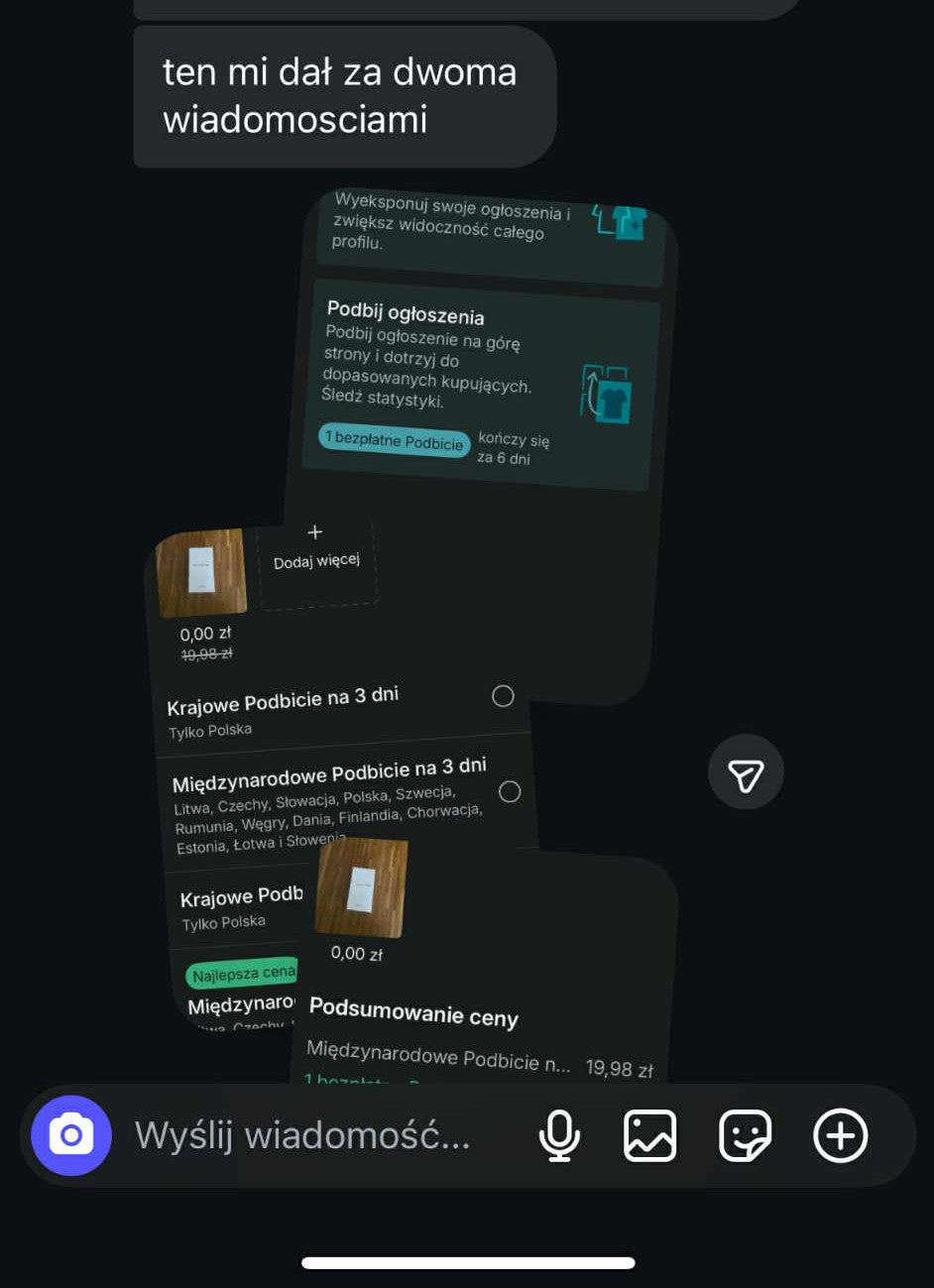 DARMOWE PODBICIA NA VINTED 🚀